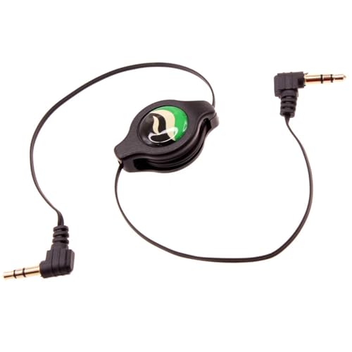 Cable Auxiliar Retráctil Jack 3.5mm Negro miniatura 1