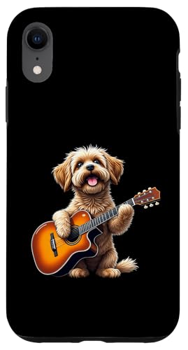 音楽愛好家のための面白いCavachonギターデザイン。 スマホケース iPhone XR 用