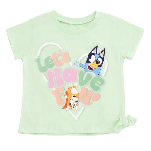 Image of Bluey Girls T-Shirt and Twill Shorts Outfit Set Toddler to Big Kid Sizes (2T - 10-12)