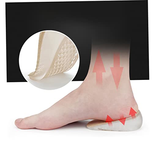 Ipetboom Heel Pads Inner Heightening Shoes Pads Height Increase Feet Cushions 2 Pairs Soft Elastic E-TPU Gel Insoles for Men Standing Day Comfort Support - Image 5