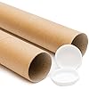 Poster Tube 5 X A3 Postal Tubes With End Caps - 330mm X 50mm For Posters Documents L 710370