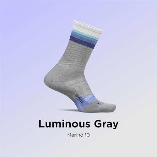 Image of Feetures Merino 10 Cushion Quarter Sock Stripe