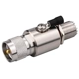 Paratia UHF PL-259 Protezione contro le sovratensioni da fulmini PL259 maschio a SO239 femmina per antenne CB Ham Base RFetomax (scaricatore UHF maschio a femmina)