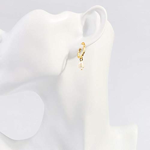 Pendientes Cellacity 925 de alta joyería con abalorios de perlas naturales de plata 5