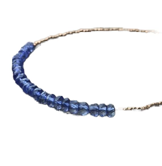 Bracelet iolite véritable solution stacking pour poignet sensible
