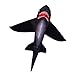 HAPPY-HAT Cerf Volant De Requin Réaliste pour Enfants,Grands Cerfs-Volants d'animaux Volants,pour Enfants Outdoor Toys Beach Single Line Kite (155cm + 100m Line)