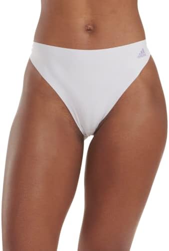 adidas Women's Micro Flex Thong Panty Underwear, Dash Grey/Light Purple, XL