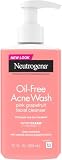 Neutrogena Oil-Free Acne Wash Pink Grapefruit Facial Cleanser - with Salicylic Acid for Clear Skin, Daily Face Wash for Oily & Acne-Prone Skin, Deep Cleansing Treatment, 9.1 fl. oz. Bottle