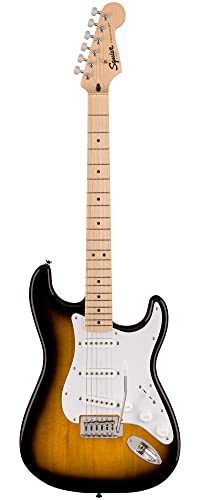Image of Fender Squier Sonic Stratocaster - 2-Color Sunburst Bundle with Tuner, Strap, Picks, and Austin Bazaar Guitar DVD