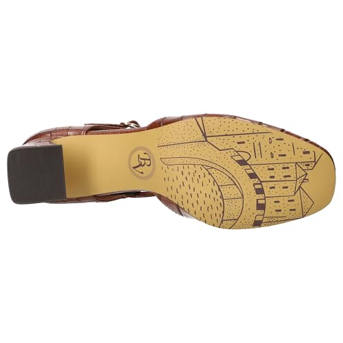 Bella Vita Women's Harpswell Block Heeled Pumps, Tan Croco, 6 X-Wide - image 7