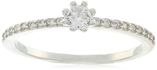 Bague Gentle Silver Ring RI023W zircon fini les doigts vert taille 54