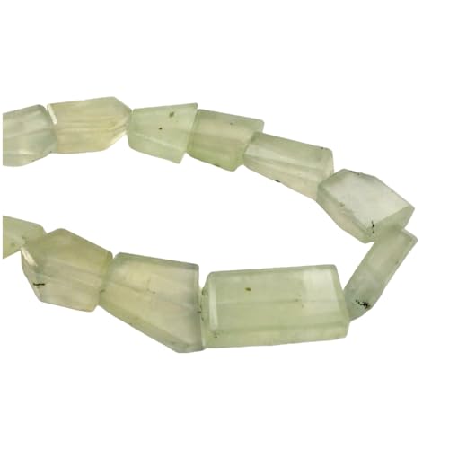 Perles Prehnite de qualité brute supérieure pour la création de colliers artisanaux de luxe