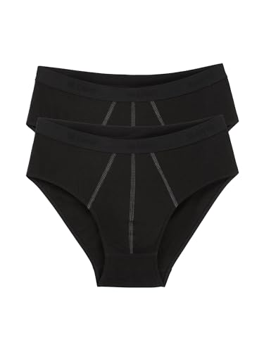 sloggi men , 24/7 Midi 2P, Slip, Uomo, Nero (Black), 8