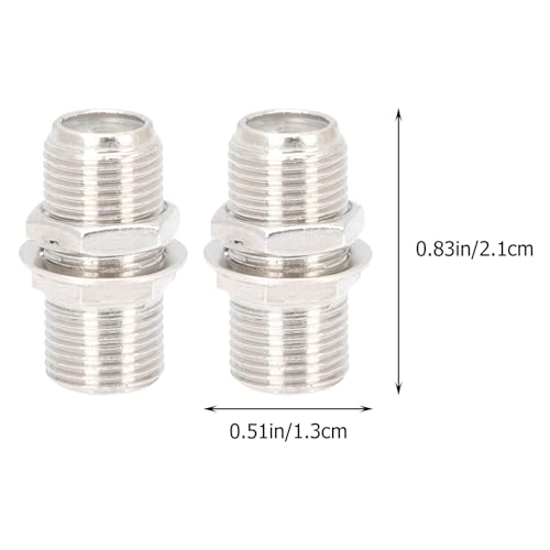 ROMISBABA 6セット 英制頭メス対母直通型同軸ケーブルコネクター テレビアンテナケーブル延長用ねじ式接続アダプター 軽量 簡単取り付け 損傷