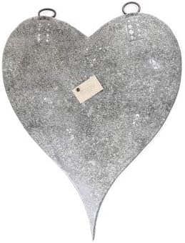 Sugarboo Zinc Heart Magnet Board - 32" x 42" with 12 Magnets - Versatile Decorative Display for Photos & Notes