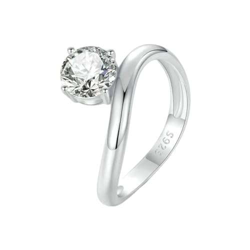 Bague moissanite fine en argent sterling 925 pour sublimer vos tenues de soirée et bureau