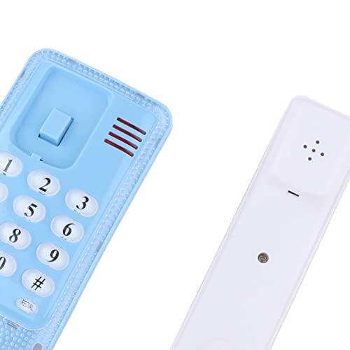 MERISHOPP-Mini-Wall-Phone-Corded-Powered-by-Telephone-Line-for-Hotel-Family-Blue-Consumer-Electronics-Home-Telephones-Accessories-Corded-Telephones