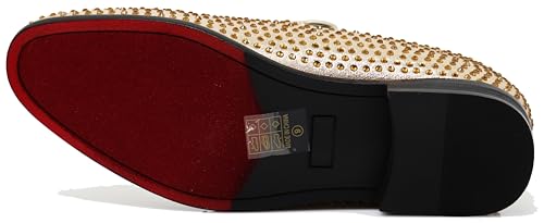 Image of SPK26 Men's Vintage Velvet Rhinestone Designer Dress Loafers Slip On Shoes Classic Tuxedo Dress Shoes