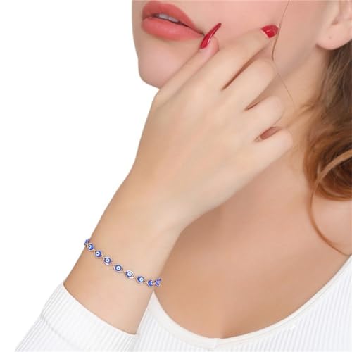 Evil Eye Bracelets for Women,Lucky Blue Eye Bracelet,14K Gold Plated Evil Eye Chain Bracelet for Women,Evil Eye Jewelry2
