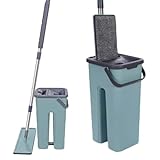 Flat Mop Limp Com Balde Esfregão Rodo Mágico Com Refil Extra Cor:Verde