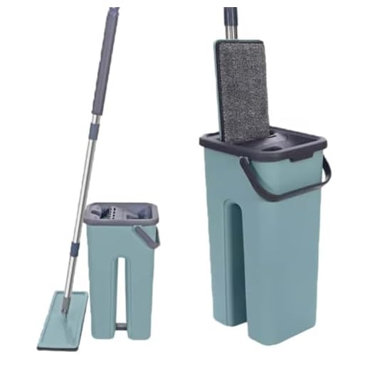 Flat Mop Limp Com Balde Esfregão Rodo Mágico Com Refil Extra Cor:Verde