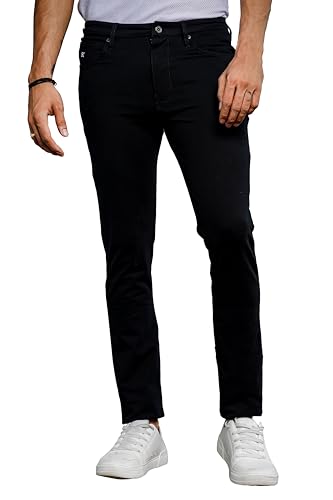 Image of ONE SKY Premium Men's Flexi Waist Casual Pants Cotton Blend Stretchable Chinos | Slim Fit Stylish Office Fashion Trousers for Office, Party | Men Formal Pant