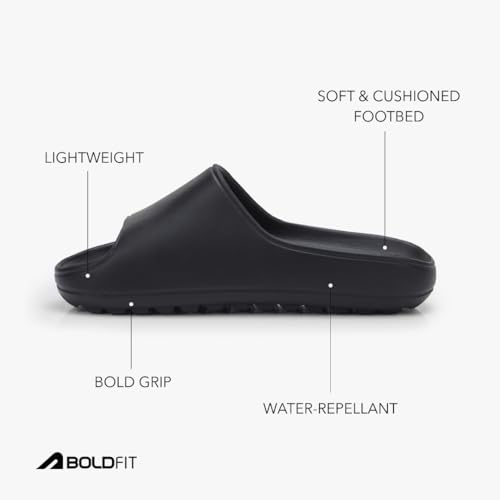 Image of Boldfit Sliders for Woman, Premium PU Strap Women Slippers with Cushioned EVA Footbed Women Slides, Anti-Slip Outsole & Lightweight Support for Everyday Comfort Flip Flops for Woman
