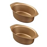 wrtgerht 2 Stück Konditoren Käse GoldeDaily Loaf Supplies Form Stahl Käsekuchen Hackbraten Ovale Formen for hausgemachtes Tablett Non-OvePan Backformen Brot KitcheEllipse Werkzeuge Küchengeräte
