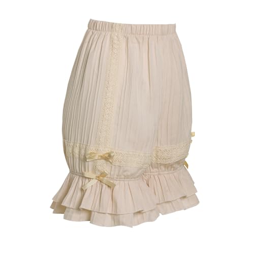 Womens Lolita Bloomers Retro Embossed Ruffles Pumpkin Pants Bottom Shorts2