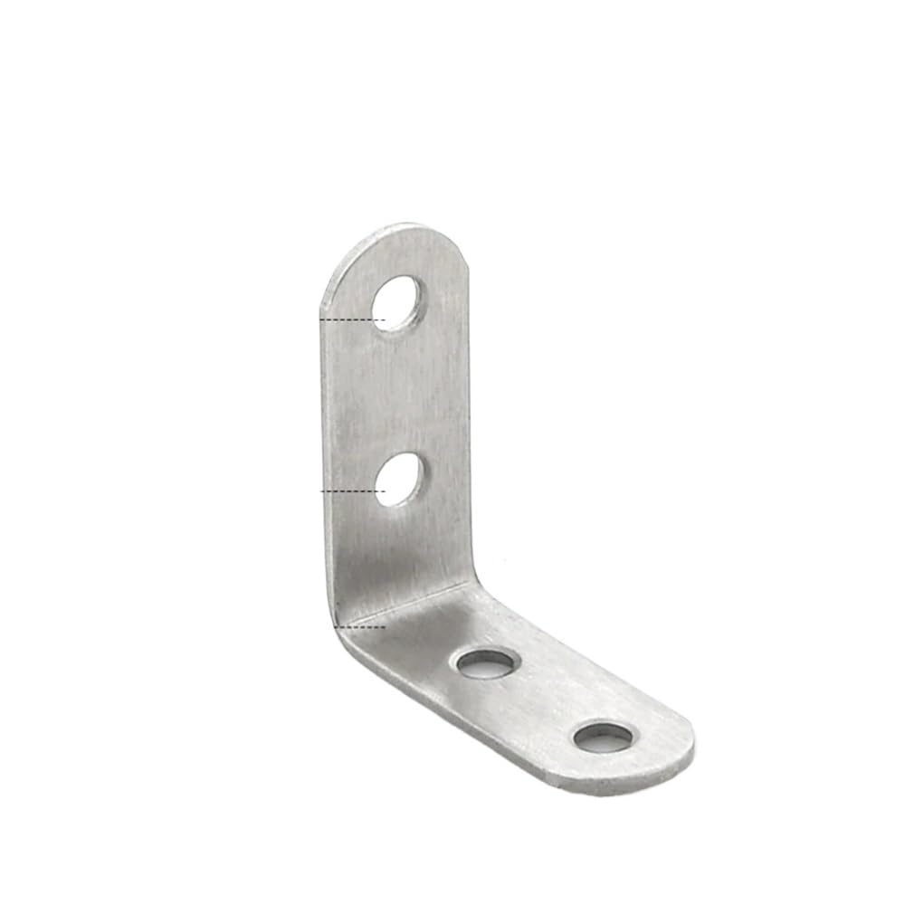 Sunrrafck One Color 5Pcs Stainless Steel Corner Bracket 90 Degree Right Angle For Wood Furniture Bedframe Cabinet L Shaped Triangular Brackets Support(40X40x16)