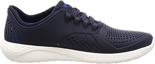 Crocs Men's LiteRide Pacer Sneaker, Navy/White, 13 M US