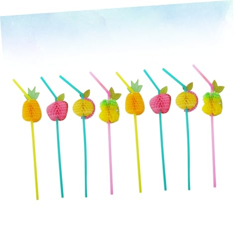 Uonlytech Pitillos Descartables de Plástico Multicolor 24 pcs miniatura 5