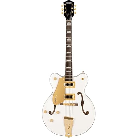 Gretsch G5422GLH Hollow Body Guitar in Snowcrest White Cover