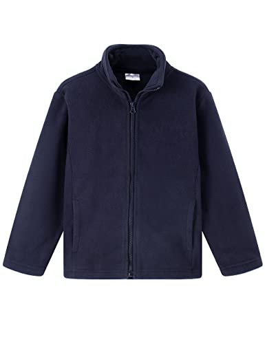Noomelfish Girls Full Zip Soft Polar Fleece Jacket Outerwear Coat With Pockets (5-14 Years)