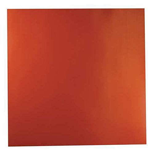 Rubber Sheet, Silicone, Rubber Width 12 in, Rubber Length 12 in, Rubber Thickness 1/8 in, 30A, Plain Backing