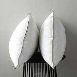 APSMILE Feather Down Oreillers -2 Pack oreillers de lit doux pour dormir 100% Cotton biologique King Taille Hôtel-Qualité Oreillers Insert pour l'estomac / les couches arrière