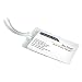 Travelon Set of 3 Self-Laminating Luggage Tags, Clear