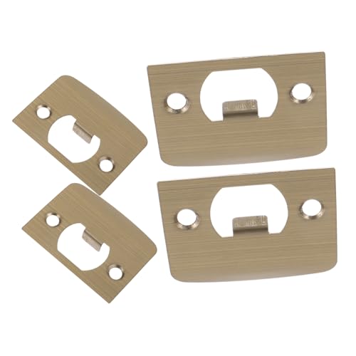 FUTUREORYY 4個 ステンレス製ドアロックストライクプレート 耐久性抜群 ユニバーサル設計 取り付け簡単 コンパクト 室内ドア用ラッチ修理部品