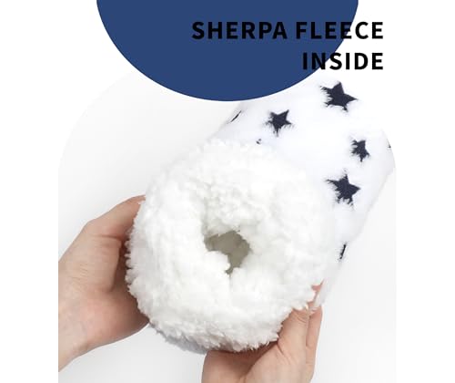 Image of Keyela Womens Slipper Socks With Soles, Fluffy Cozy Soft Non-Skid Bottom Slippers Booties For Ladies, Fuzzy Winter House Slippers