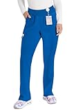 Dickies EDS Essentials Women Scrubs Pant Natural Rise Tapered Leg Pull-on DK005, L, Royal
