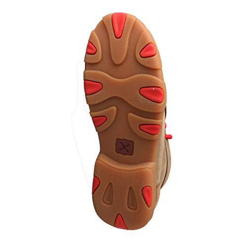 Image of Twisted X Kid's Driving Handcrafted Leather Casual Moccasins, Bomber /Red, 12.5 Medium