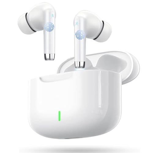 Auriculares Inalámbricos Bluetooth, In Ear Auriculares Bluetooth 5.4 con Cancelacion Ruido HD Mic, 56H Cascos Inalambricos con HiFi Estéreo, IPX7 Impermeable Deportes Audifonos para iPhone iOS Android