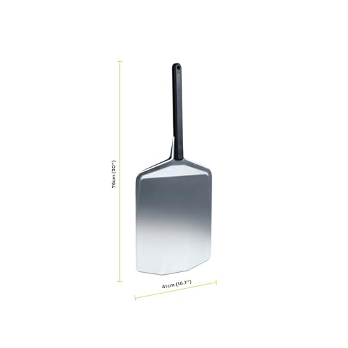 Image of Ooni 16 inch Metal Pizza Peel - Metal Pizza Peel 16 Inch, Pizza Spatula Paddle, Lightweight Pizza Turning Peel with Long Handle, Pizza Oven Accessories, Pizza Tools, Rectangle Pizza Turner