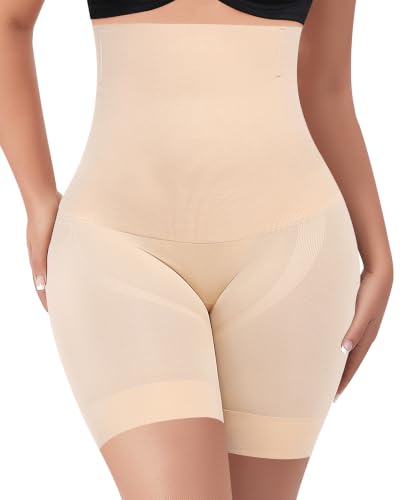 Image of Werena Shapewear Shorts Tummy Control for Women High Waisted Body Shaper Underwear Slimming Slip Shorts Under Dresses