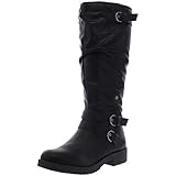 American Rag Womens Brinley Faux Leather Motorcycle Boots Black 6.5 Medium (B,M)