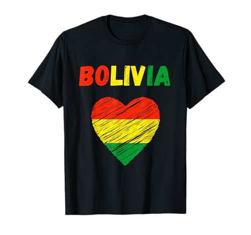 Drapeau Bolivie des vacances Bolivie cœur drapeau bolivien T-Shirt