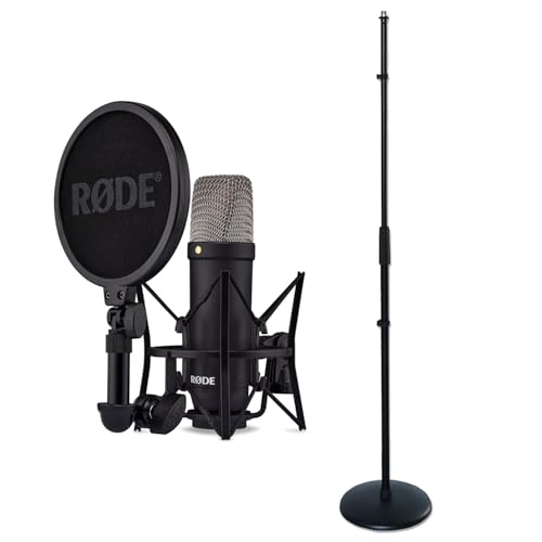 Uscita: XLR3-M Rode NT1 - Microfono da studio con supporto per microfono dritto Keepdrum