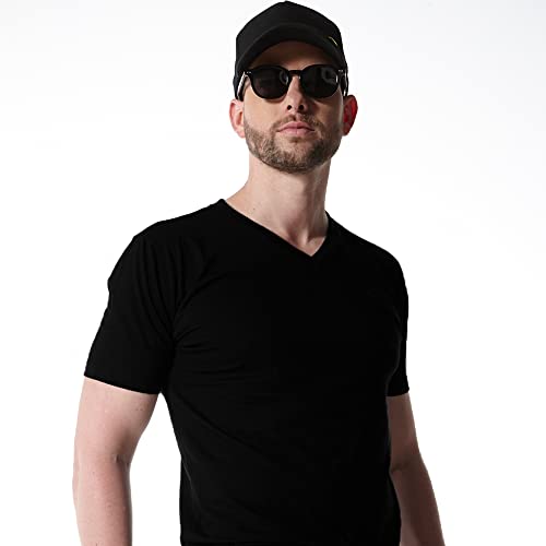 Kit com 2 Camisetas Basic Lisa Gola V Preta - Polo Match (GG)