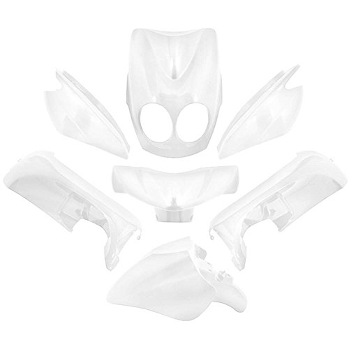 Kit carrosserie Yamaha Ovetto blanc : réparez vos carénages cassés de Neo's 2007 (7 pièces)