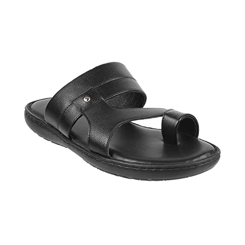 Metro Men Leather Thong Slipper | Chappal | Open Sandal